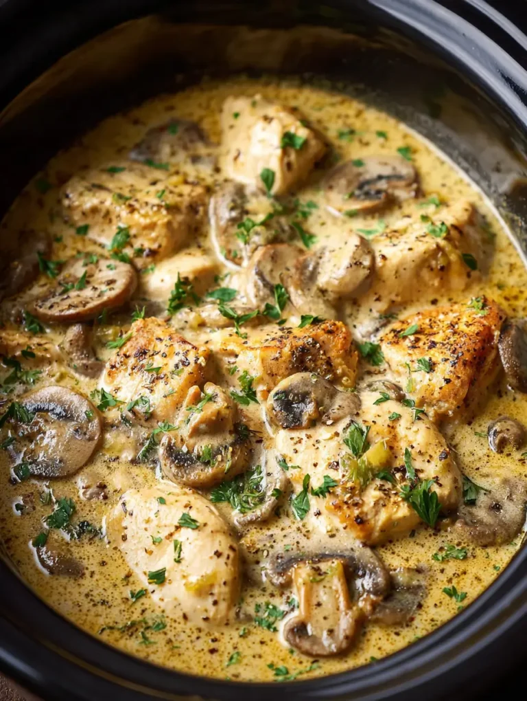 Crockpot Creamy Chicken & Mushrooms: A Comforting One-Pot Meal