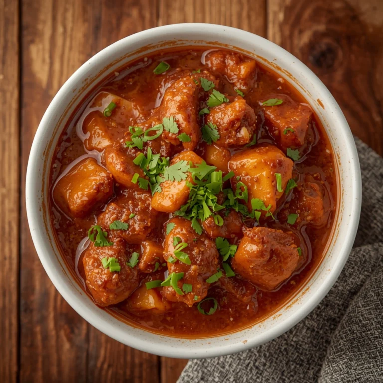 Close-up of [RECIPE_NAME] cooked in a Crockpot with fresh herbs and glossy sauce