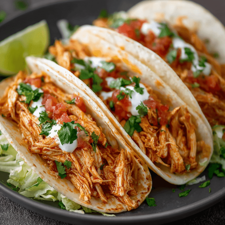 Effortless Slow Cooker Chicken Tacos (Juicy & Flavor-Packed)