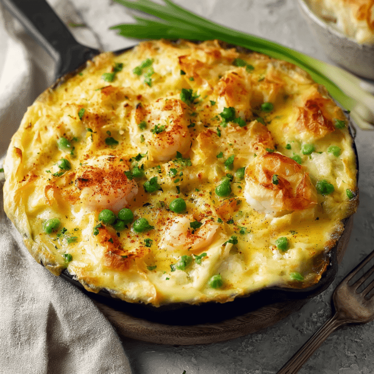 Easy Curried Fish Pie with a Golden Filo Crust