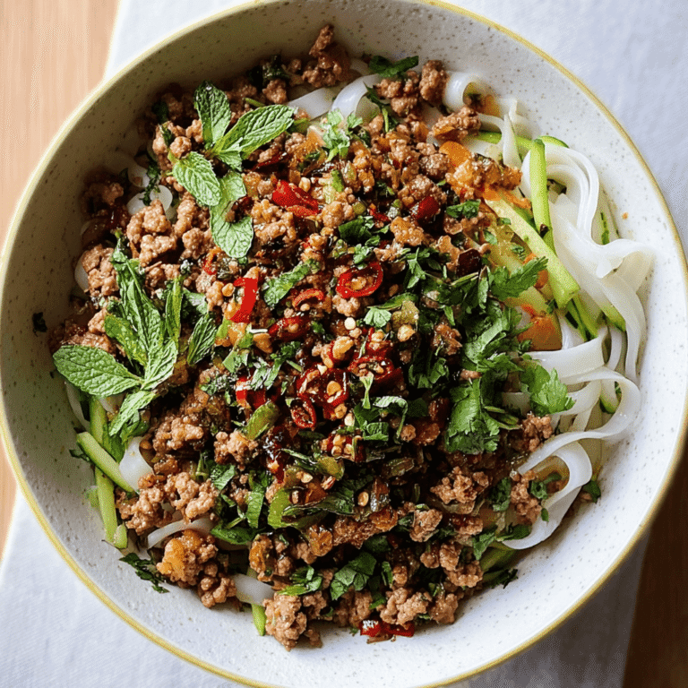 Spiced Lamb Larb with Vermicelli: A 30-Minute Flavor Explosion
