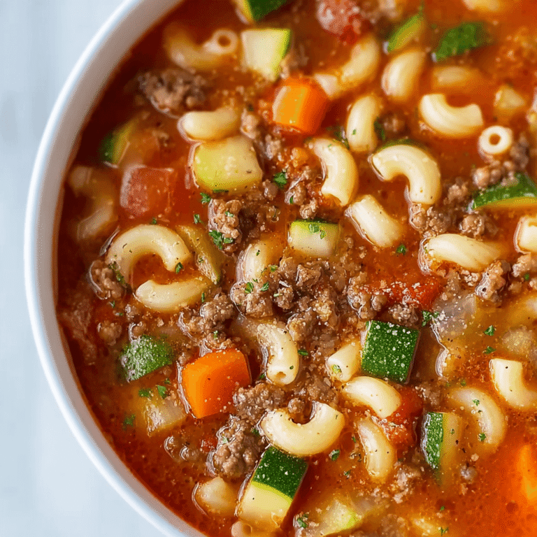 Hearty Italian Ground Beef Pasta Soup (One-Pot Recipe)