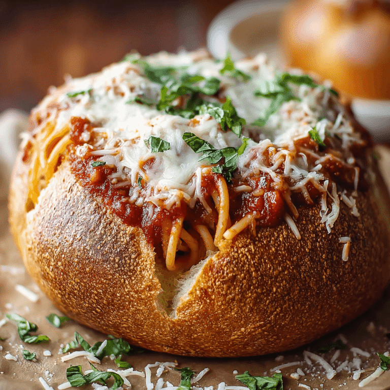 Easy Spaghetti Garlic Bread Bowls: A Dinner Game-Changer