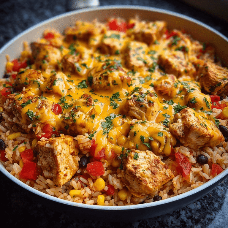 Easy One-Pot Mexican Chicken and Rice Skillet
