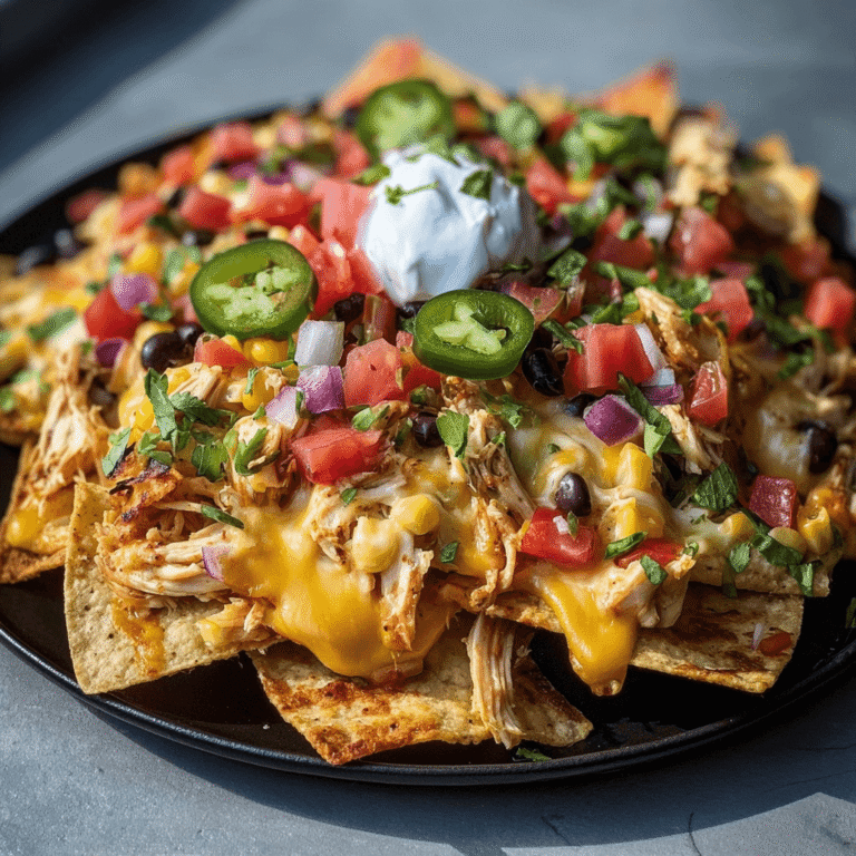 Effortless Crockpot Chicken Nachos (Sheet Pan Method)