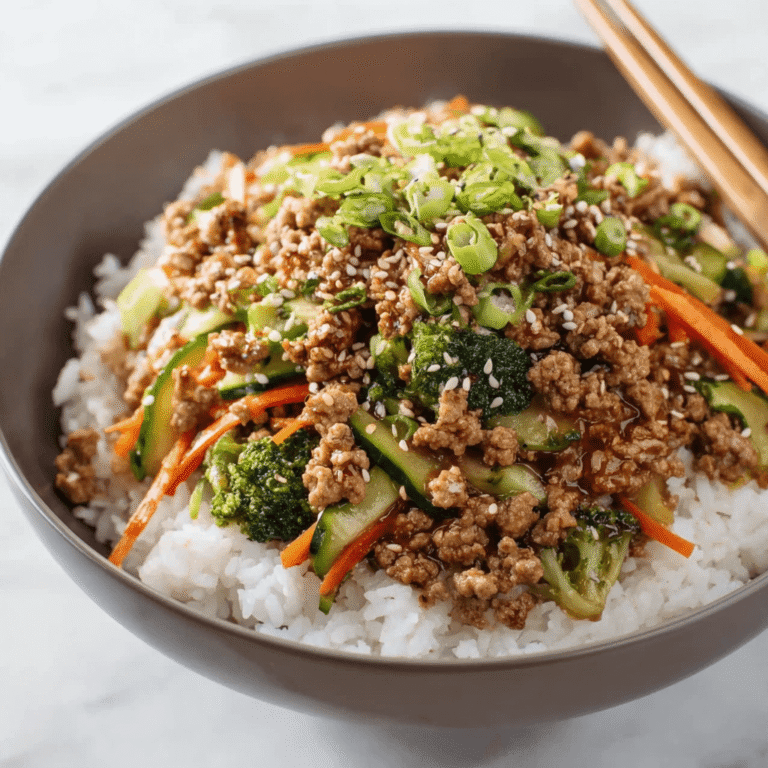 20-Minute Korean Ground Turkey Bowls