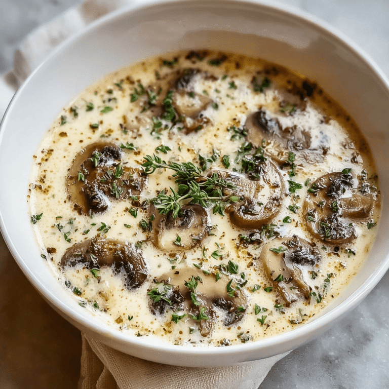 Rich and Creamy Cottage Cheese Mushroom Soup