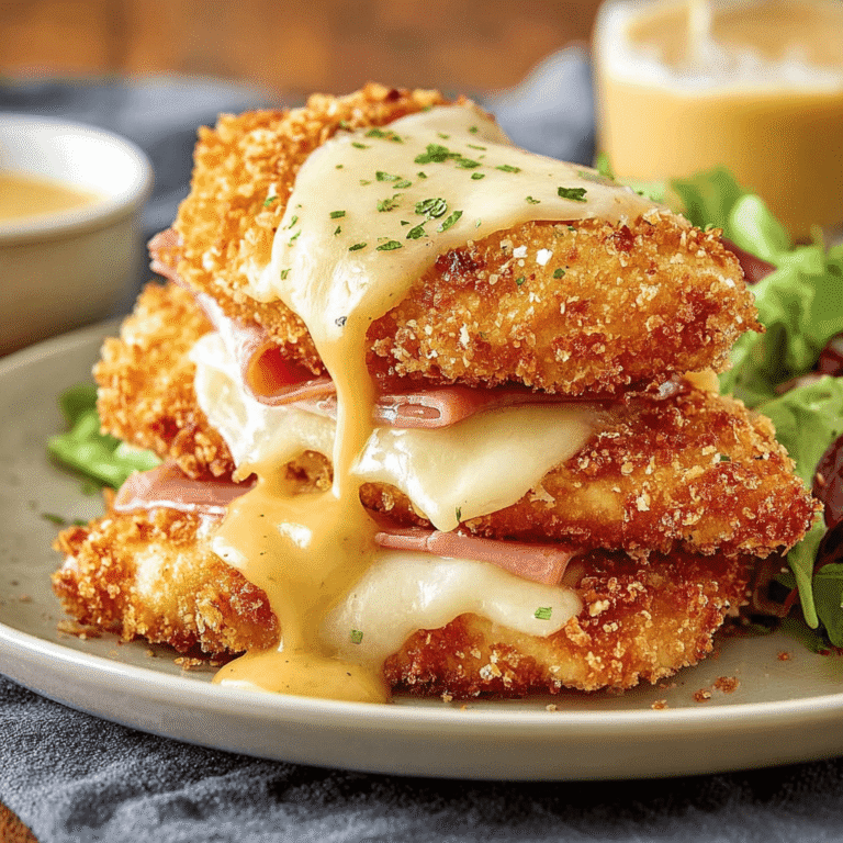 Crispy Malibu Chicken with Ham and Swiss (Easy Recipe)