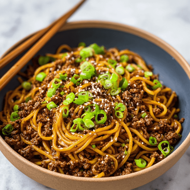 20-Minute Mongolian Ground Beef and Noodles