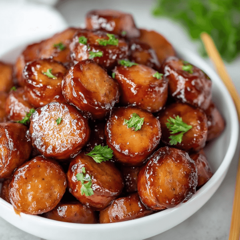 Slow Cooker BBQ Sausage Bites: The Perfect 3-Ingredient Appetizer
