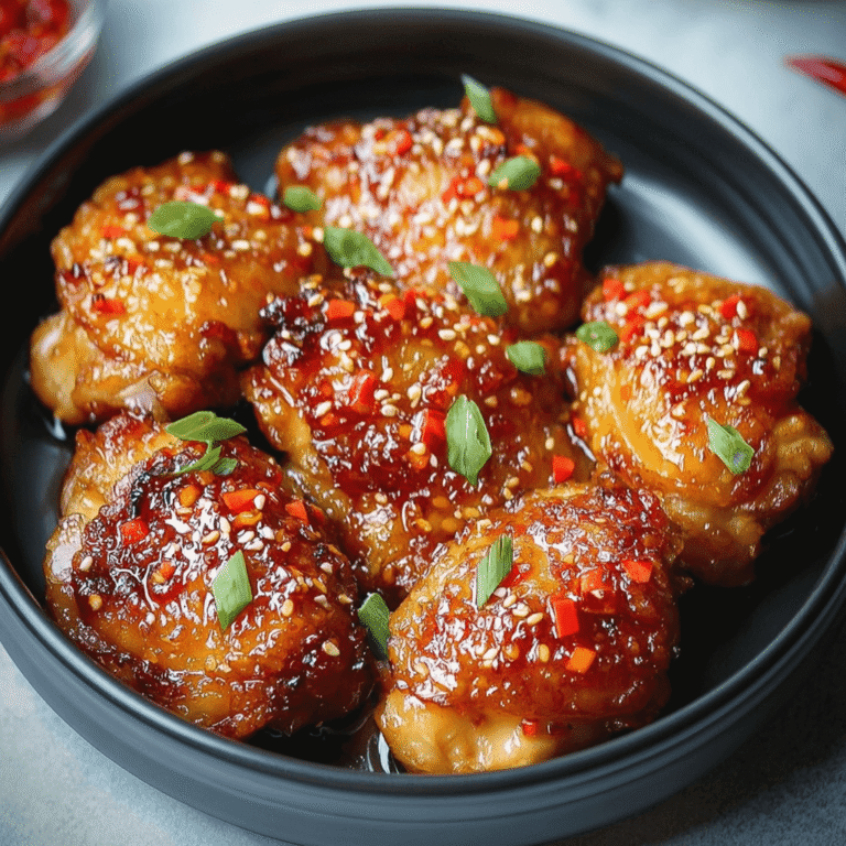 Perfectly Crispy Sweet Chili Air Fryer Chicken Thighs