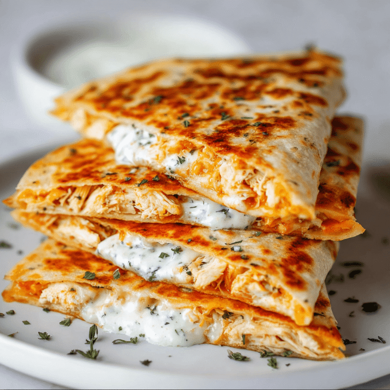 Crispy Low-Carb Chicken Ranch Quesadillas
