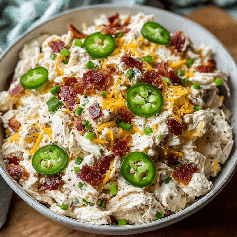 Creamy Jalapeno Popper Chicken Salad (Easy Keto Recipe)