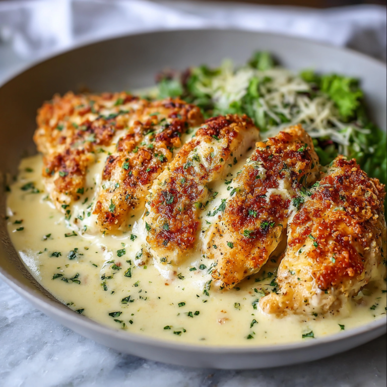 Easy Baked Caesar Chicken with a Creamy Parmesan Sauce