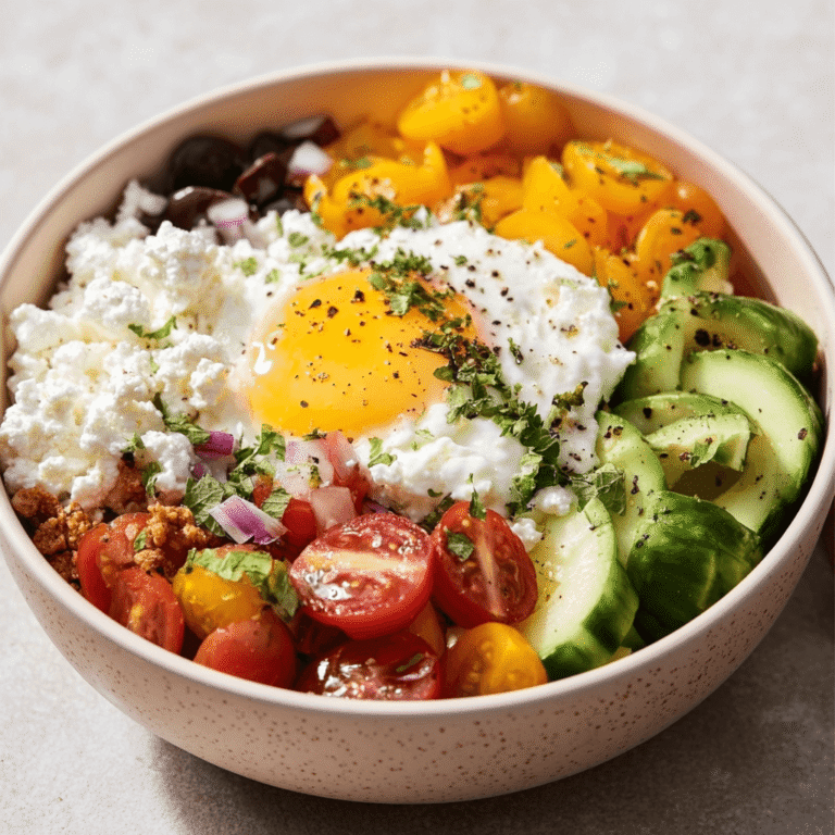 High-Protein Savory Cottage Cheese Bowl (5-Minute Recipe)