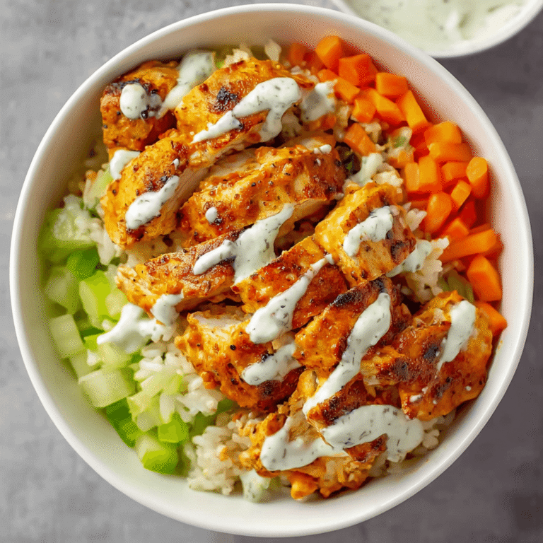 Easy Crockpot Buffalo Chicken Rice Bowls