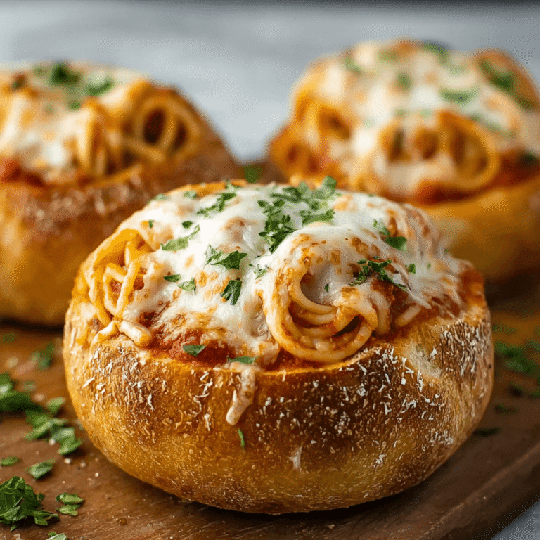 Foolproof Spaghetti Garlic Bread Bowls