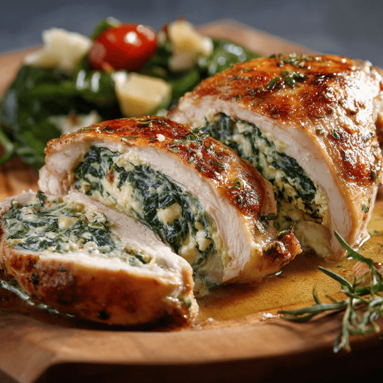 Perfectly Juicy Spinach and Ricotta Stuffed Chicken
