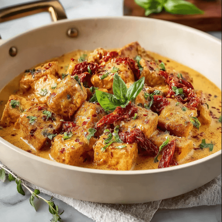 Rich & Creamy ‘Marry Me’ Tofu with Sun-Dried Tomatoes