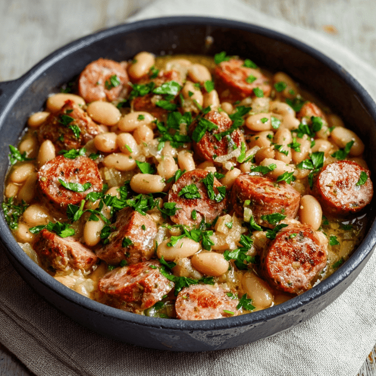 20-Minute Smoked Sausage and White Bean Skillet