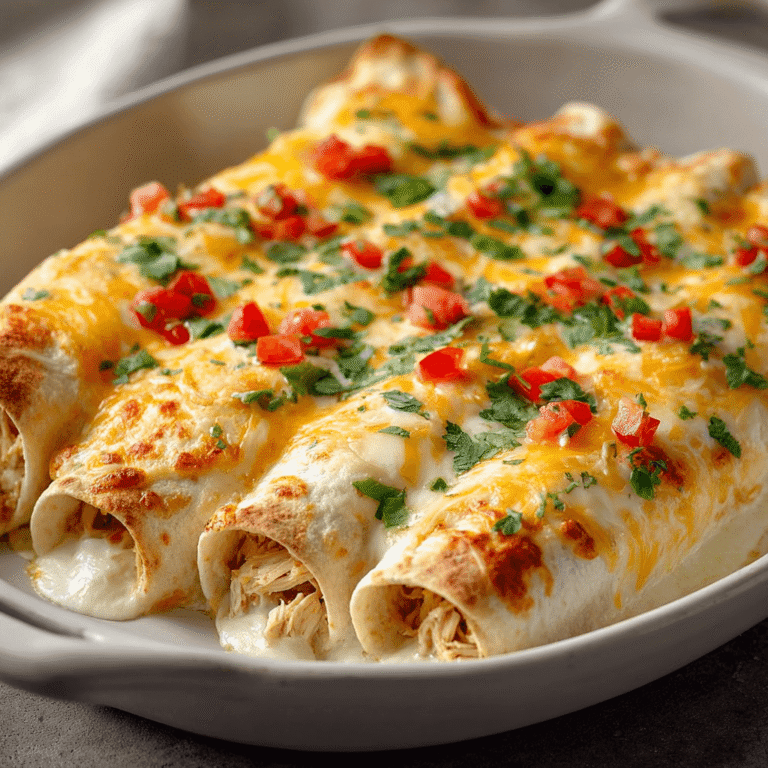 Creamy Crockpot Queso Chicken Enchiladas