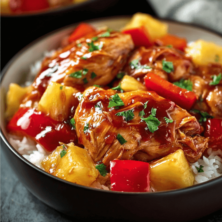 Sweet Hawaiian Crockpot Chicken (Easy & Flavorful)