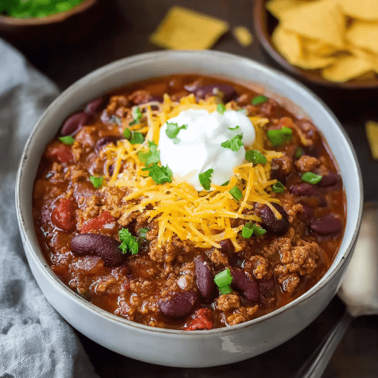 Rich & Hearty Slow Cooker Chili (Turkey or Beef)