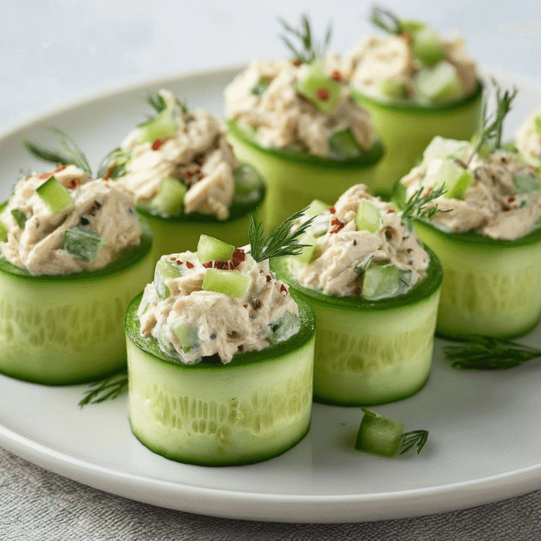 Crunchy Chicken Salad Cucumber Roll Ups (Quick & Low-Carb)