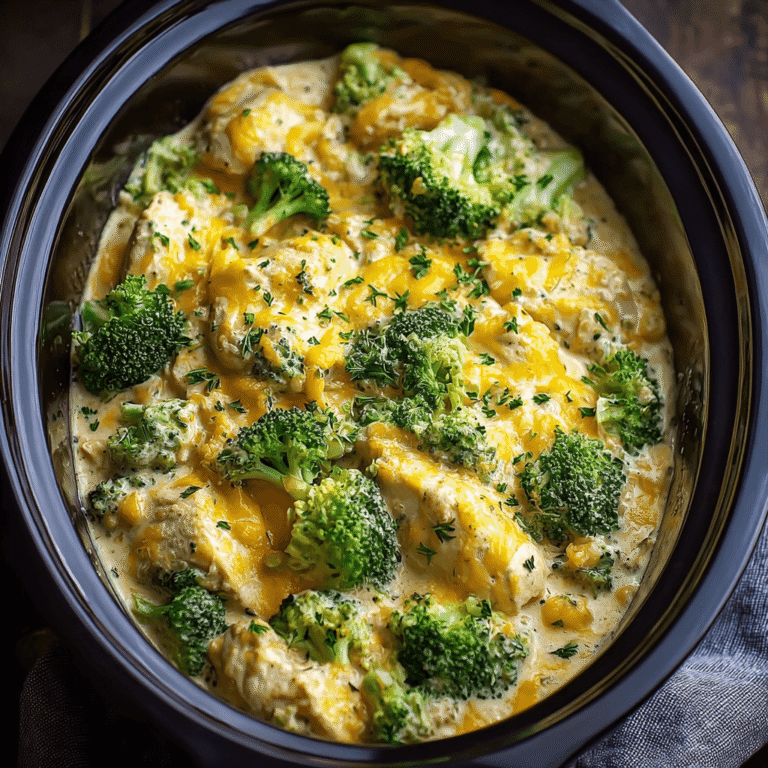 Rich & Creamy Crockpot Broccoli Cheddar Chicken