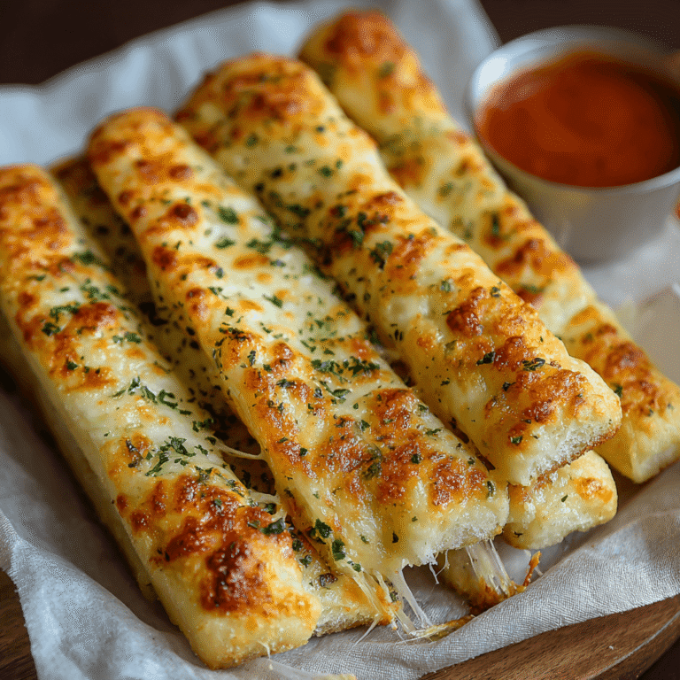 Easy Homemade Cheesy Breadsticks (Garlic & Herb)