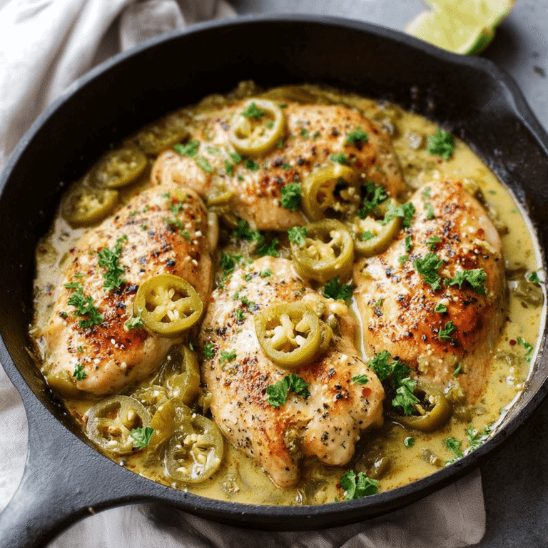 Creamy Pepperoncini Chicken Skillet Dinner