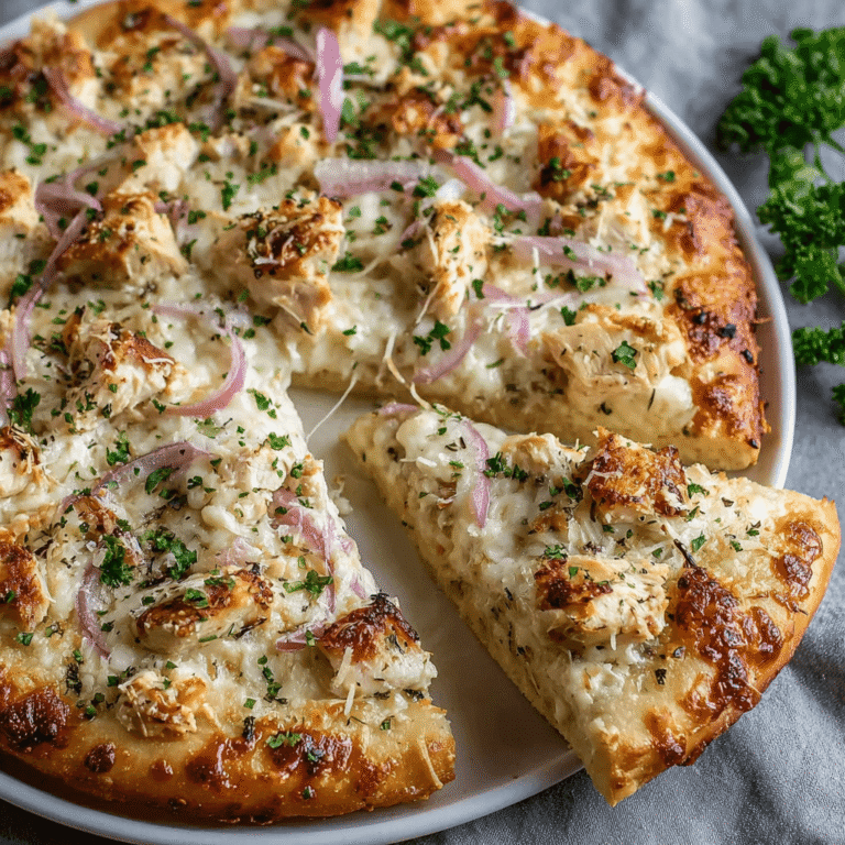 The Best Garlic-Ranch Chicken Pizza (Easy & Homemade)