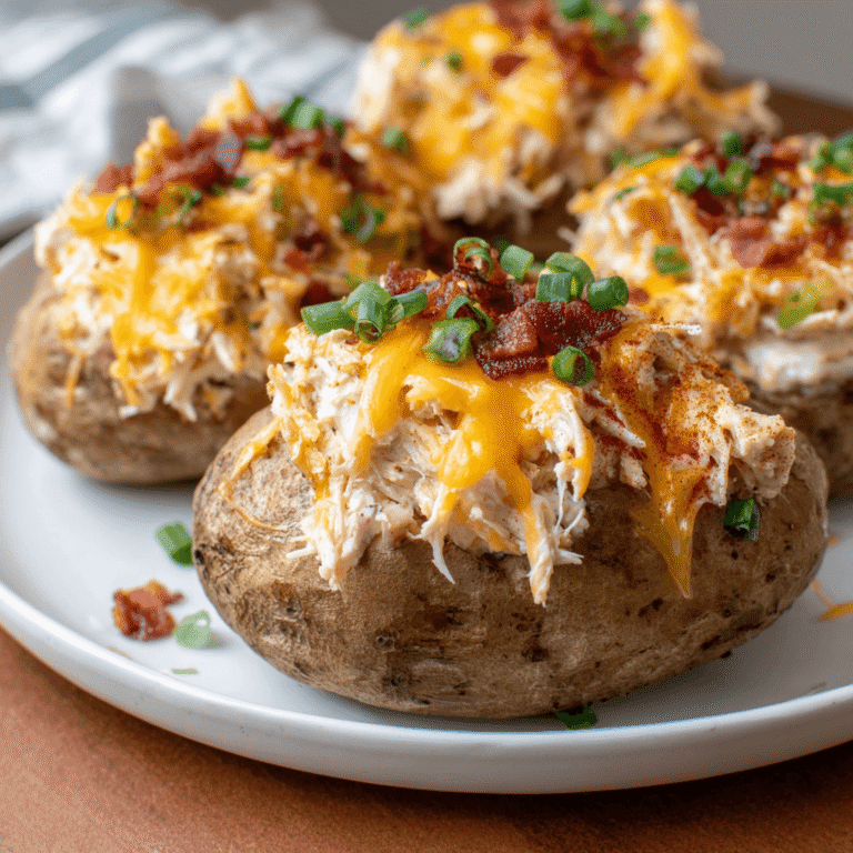 Crack Chicken Stuffed Baked Potatoes
