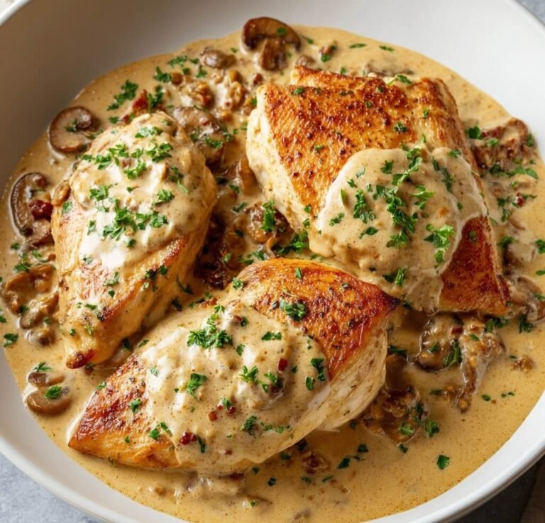 Effortless Creamy Crockpot Tuscan Chicken