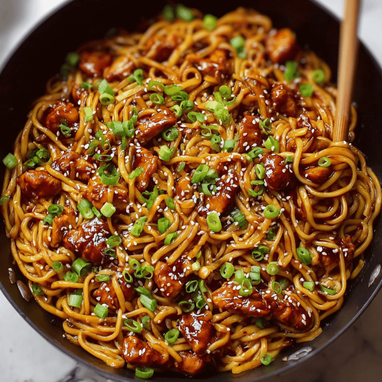 Crockpot Sticky Garlic Chicken Noodles: A Set-and-Forget Recipe