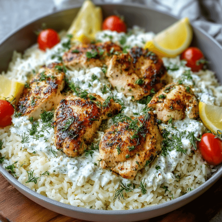 Effortless Dump-and-Bake Chicken Tzatziki Rice