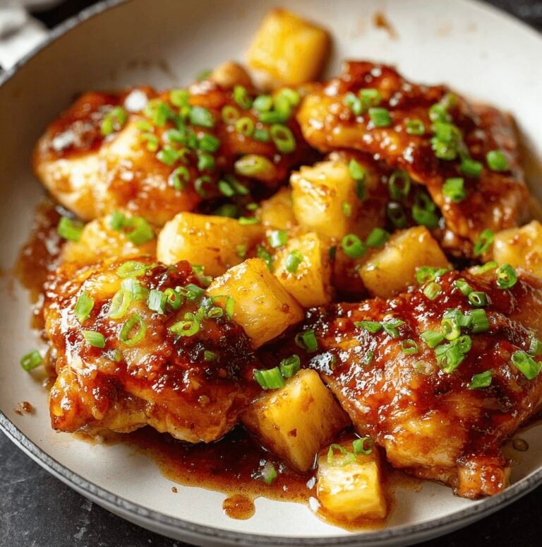 Easy Slow Cooker Brown Sugar Pineapple Chicken