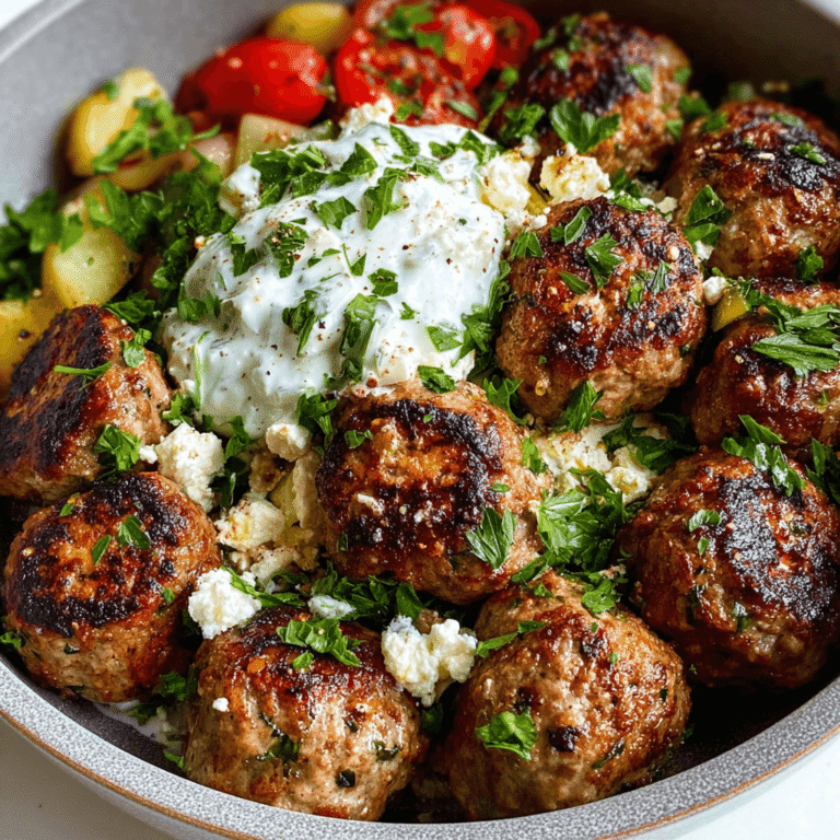 Quick Greek Turkey Meatballs with Mediterranean Flavors