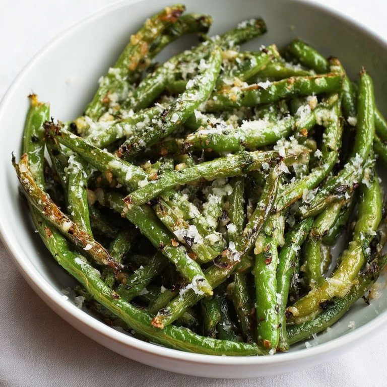 Easy Oven-Roasted Garlic Parmesan Green Beans