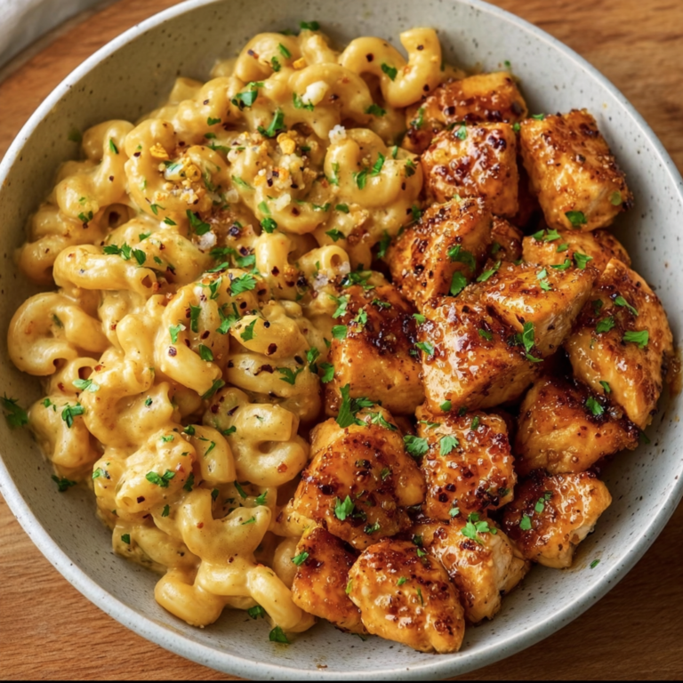 High-Protein Honey Garlic Chicken and Mac & Cheese (Easy Recipe)