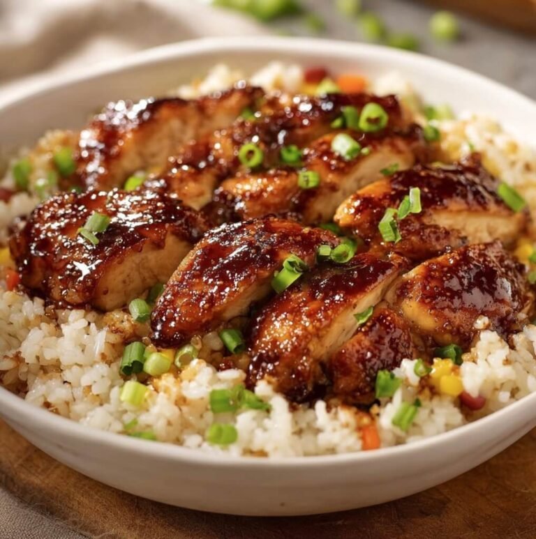 Simple Honey BBQ Chicken and Rice Skillet