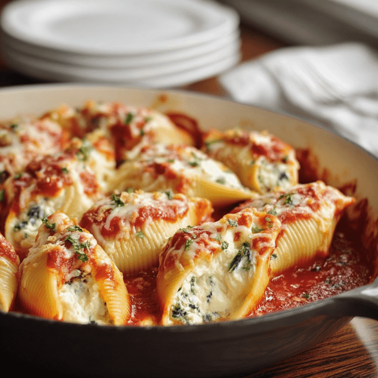 Classic Spinach and Ricotta Stuffed Shells (A Step-by-Step Guide)