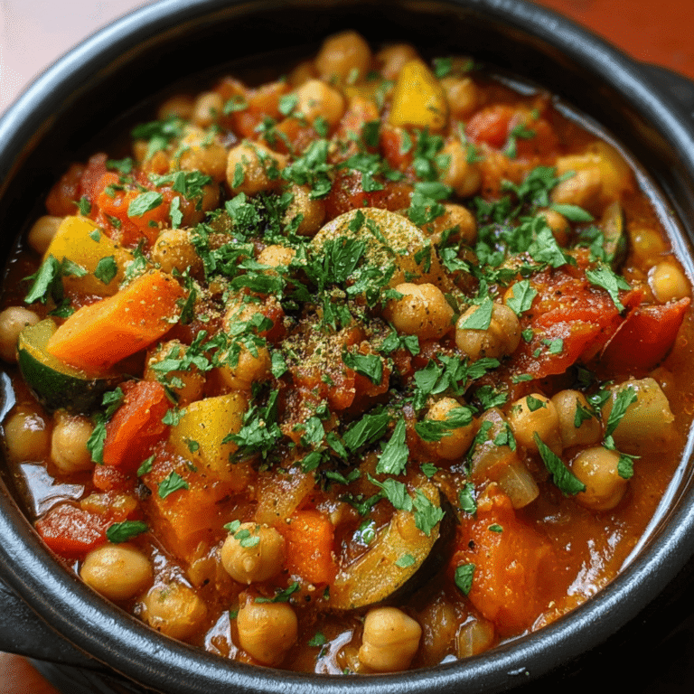 Crockpot Moroccan Chickpea Tagine (Easy & Aromatic)