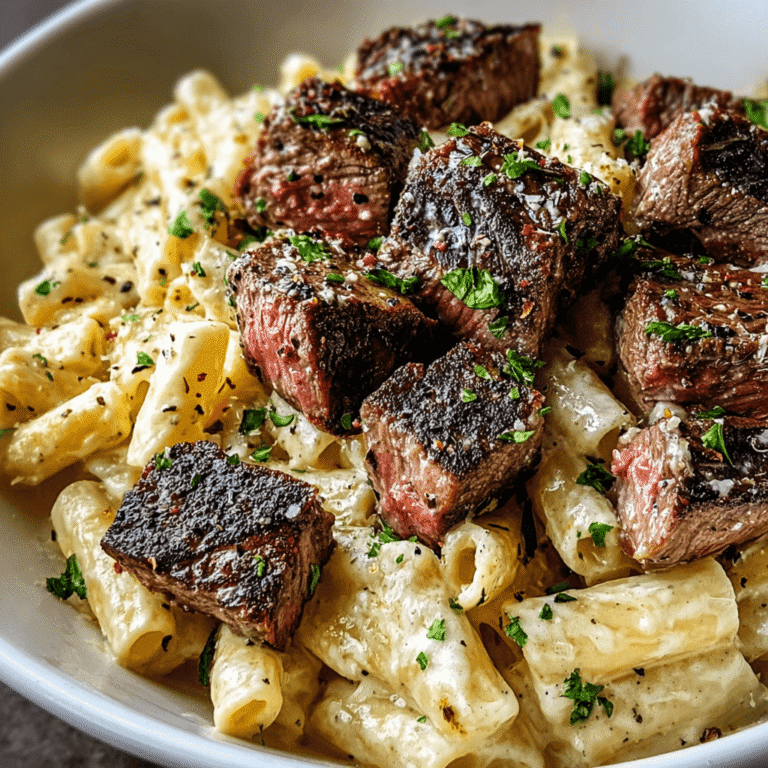 Garlic Herb Butter Steak Bites and Pasta: A 30-Minute Skillet Meal