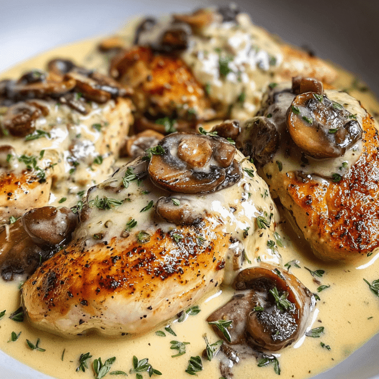 Crockpot Mushroom Asiago Chicken: Rich, Creamy & Effortless