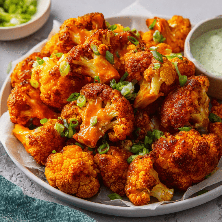 Crispy Baked Buffalo Cauliflower Wings (Simple & Spicy)