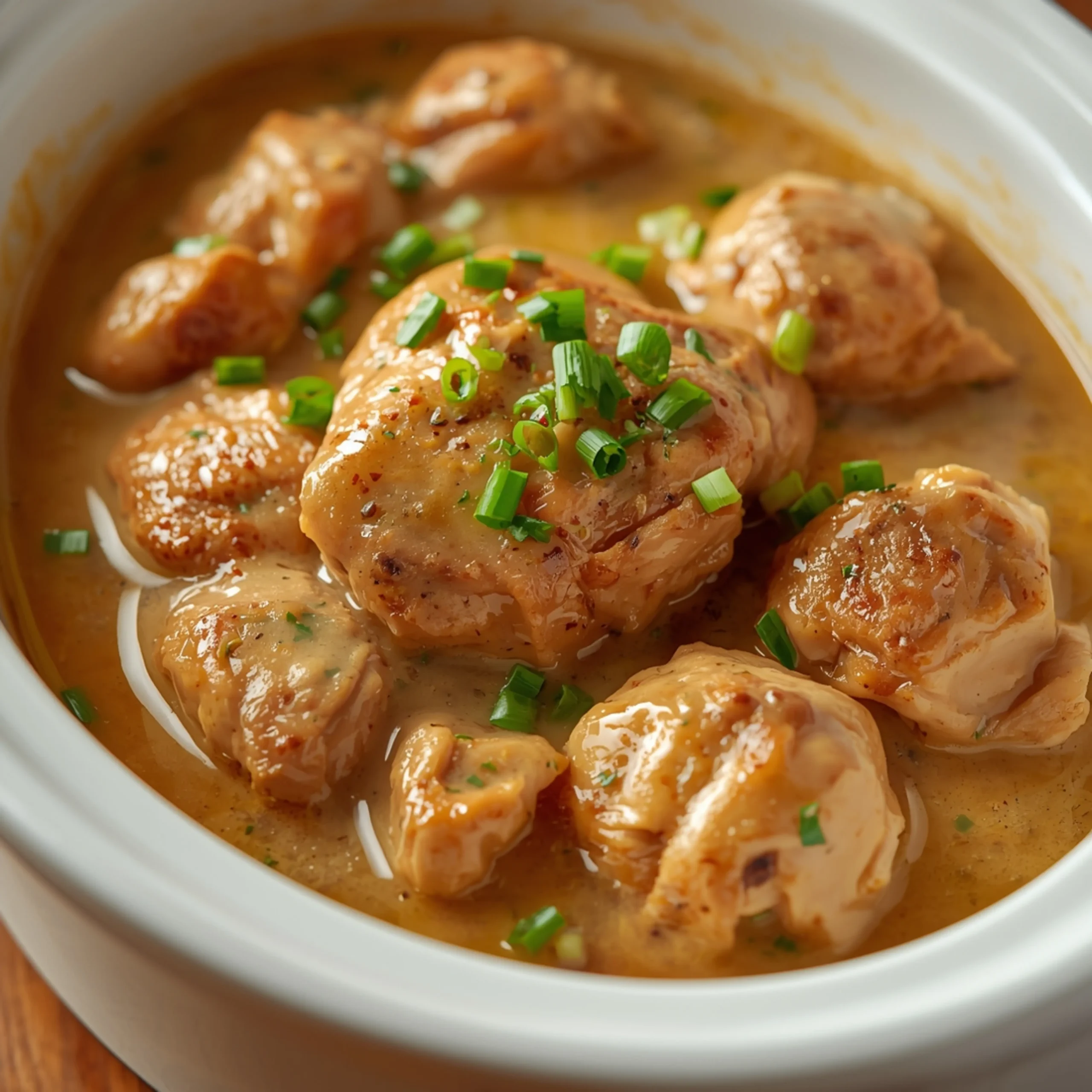 Close-up of Irresistible Marry Me Chicken with fresh herbs and glossy sauce