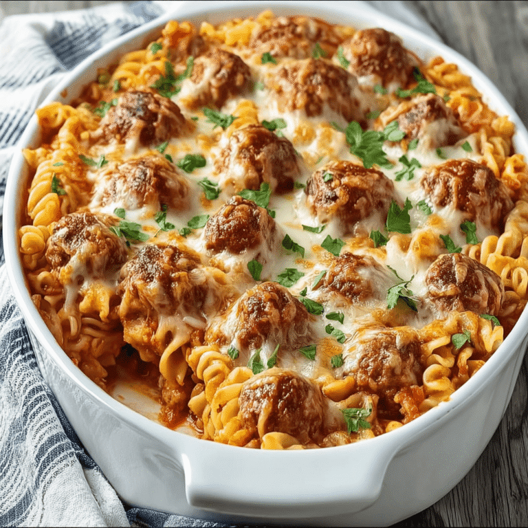 The No-Fuss Dump-and-Bake Meatball Casserole