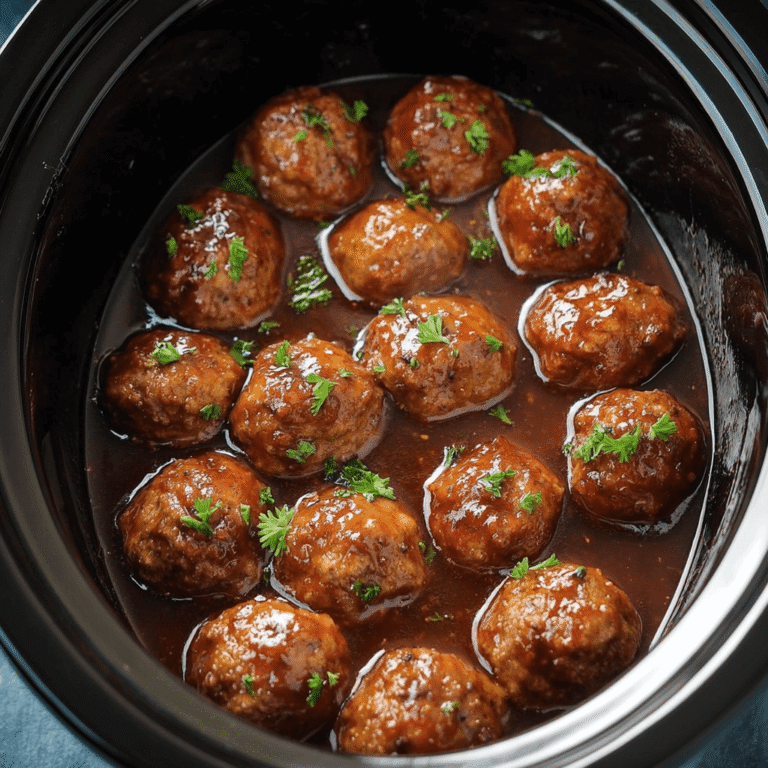 Slow Cooker Honey Garlic Meatballs: Rich, Sticky, and Unforgettable