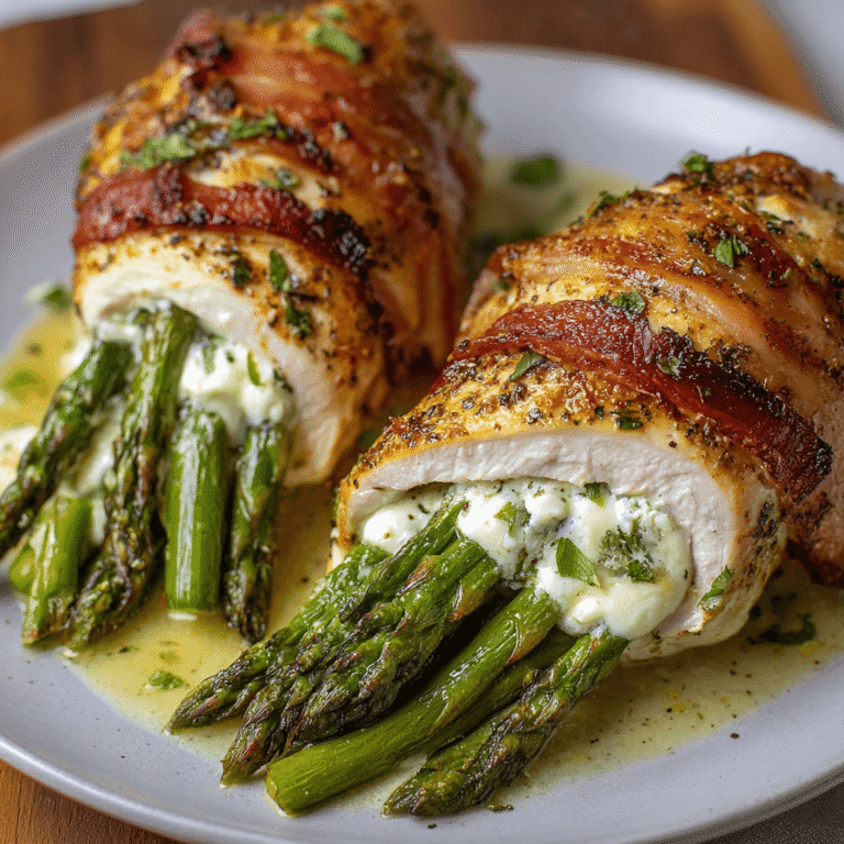 Effortless Slow Cooker Asparagus Stuffed Chicken Breast